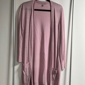 Halogen Light Pink Open-Front Cardigan